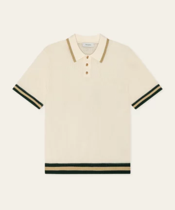Polo En Tricot Ajouré Blanc Cassé LES DEUX