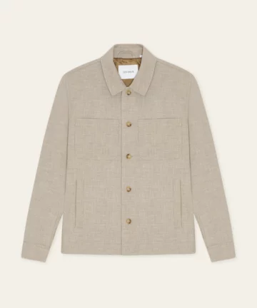 Veste Hybride Tissée Marron Clair LES DEUX