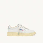 Medalist Low En Cuir Blanc Broderies Multicolores AUTRY