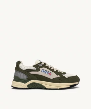 Baskets Hyperway Low En Mesh Et Daim Vert Et Blanc AUTRY