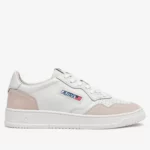 MEDALIST LOW EN CUIR ET DAIM BLANC AUTRY