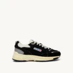 Baskets Hyperway Low En Mesh Et Daim Noir Et Argent AUTRY