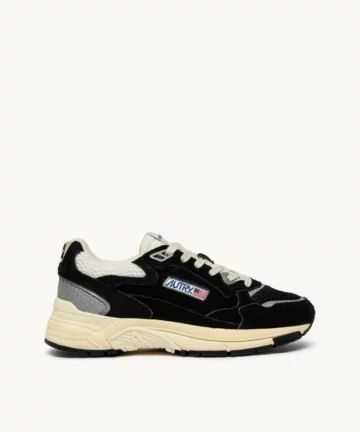 Baskets Hyperway Low En Mesh Et Daim Noir Et Argent AUTRY