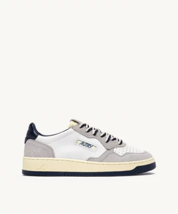 Baskets Medalist En Daim Et Cuir Gris Et Bleu AUTRY