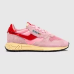 Baskets Reelwind En Cuir Suédé Rose Et Rouge AUTRY