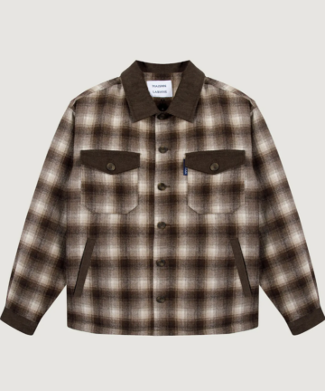 Veste à carreaux marron MAISON LABICHE