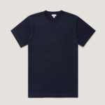 T‑shirt en coton brossé bleu nuit SUNSPEL