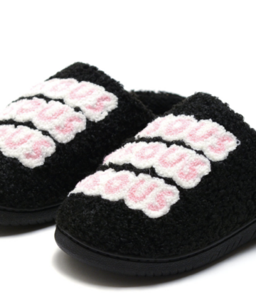 chaussons cotton noir BISOUS SKATEBOARDS